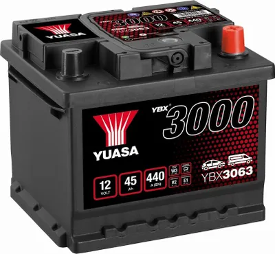 Produktbild von YUASA YBX3063 Starterbatterie 12 V 45 Ah 500 A (EN)