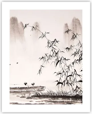 Produktbild von Poster - Poster ohne Rahmen - Bambus schwarz China - 40x50 cm - Wand Bild - Wanddeko - Wandbilder - Kunstposter - Wandposter - Bilder - Kunstdruck - Wanddekoration - Wandbild - P2XPA40x50-3116