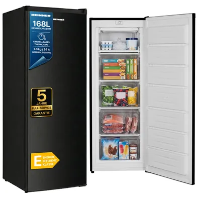 Productafbeelding van Heinner HFF-HM168BKE++, 168 liter, 7,8 kg/24 uur, SN-ST, 40 dB, , Zwart