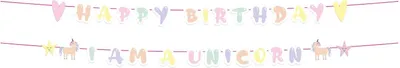 Image de Guirlande d'anniversaire Glady Unicorn 1,5m