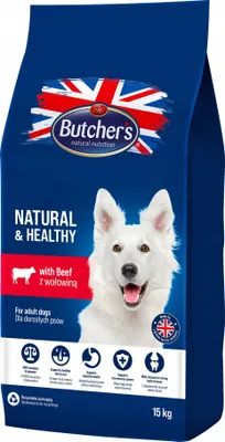 Produktbild von Butcher's Natural&Healthy Trockenfutter für Hunde 15 kg mit Rindfleisch