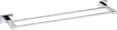Produktbild von BASA Doppelhandtuchhalter Messing Chrom 600x35x120 mm für Bad & WC >> zum Bohren