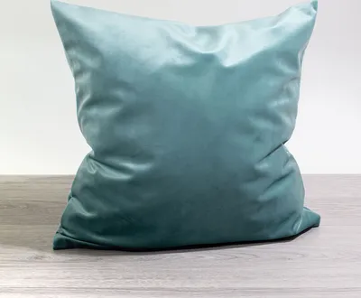 Produktbild von Kissen Deko von Lysel - eisblau Samtia 40x40 Polyester kissenbezug Dekokissen