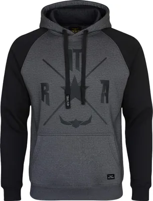 Produktbild von ROCK-IT Apparel Lässiger Herren Hoodie – "Urban Streetstyle Kapuzenpullover" Dark Heather/Schwarz 5XL