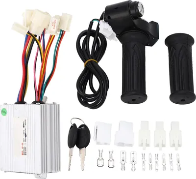 Obrázek produktu pro Řídicí jednotka kola, indikátor výkonu, rukojeť plynu, elektrická kartáčovaná sada pro tříkolový skútr, 48 V, 500 W