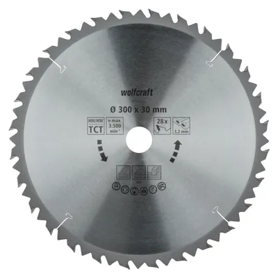 Produktbild von Wolfcraft Kreissägeblatt 300 mm 28 Zähne Hartmetall
