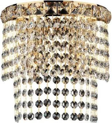 Immagine prodotto di Wagner Applique in ferro e ottone dorato con strass 2 luci .14 P.21 BL266-AP2-OR