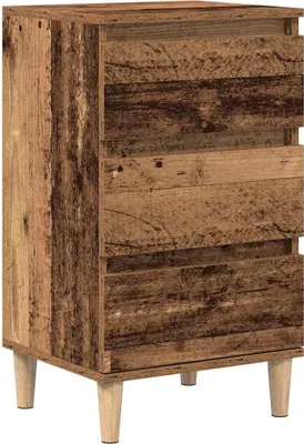 Produktbild von Nachttisch mit Schubladen Altholz 40 x 35 x 70 cm Holzwerkstoff