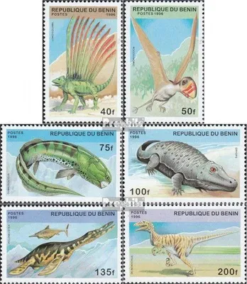 Produktbild von Briefmarken Benin 1996 Mi 836-841 (kompl.Ausg.) postfrisch Prähistorische Tiere