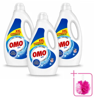 Produktbild von 3 x OMO Flüssigwaschmittel Weiß - Strahlend sauber - Sparpackung - 3 Stücke