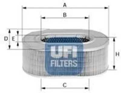 Produktbild von UFI 27.871.00 Luftfilter für FERRARI 208/308 Coupe