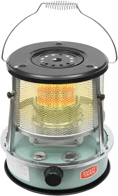 Obrázek produktu pro Mobilní topidlo na petrolej o výkonu 2600 W, přenosné topidlo na petrolej pro venkovní použití a kempování, topidlo s knotem, výška nastavitelná 35,5–41 cm, nádrž o objemu 4,6 litru, provozní doba 18 hodin, nouzové topení bez elektrické energie, zelené