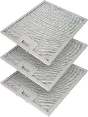 Obrázok produktu pre Sada hliníkových filtrov pre odsávače pár – univerzálne – balenie po 3 kusoch – hliník – 267 x 305 x 9 mm
