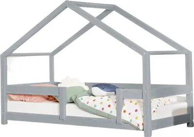 Produktbild von Kinderhausbett LUCKY 120 x 200 grau