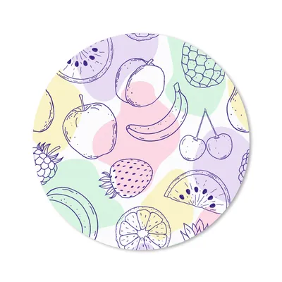Produktbild von MuchoWow® Mauspad Mousepad Muster - Lebensmittel - Sommer 20x20 cm - Mousepads - Maus Mat - Pad - Mausunterlage - Schreibtischmatte