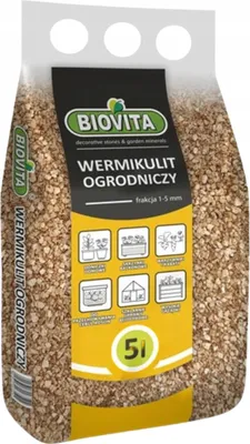 Image de Vermiculite naturelle Biovita pour le jardinage, 1-5 mm, 5 L, additif pour sol