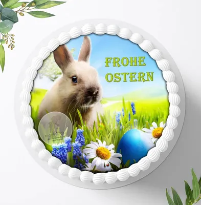 Produktbild von Für die Geburtstags Torte ein Tortenaufleger, Zuckerbild mit dem Motiv: Ostern, Essbares Foto für Torten, Fondant, Ø 20cm, 0159w