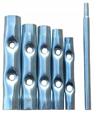 Imagen del producto de Juego de llaves de tubo, 6 piezas, de 8 a 17 mm