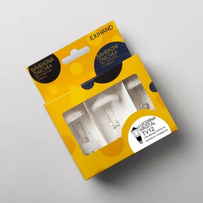 Obrázek produktu pro Blistr Exihand se 3 žárovkami, křišťál do lucerny 20 V/0,1 A