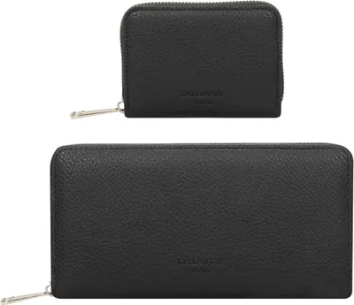Produktbild von Gallantry, Geschenkset: Geldbörse und Kartenetui für Damen, Schwarz