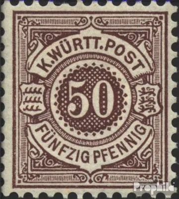 Produktbild von Briefmarken Württemberg 1890 Mi 59 (kompl.Ausg.) gestempelt Ziffern im Kreis