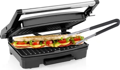 Produktbild von Kleiner Kontaktgrill elektrisch Lowfat Indoorgrill Panini Multigrill Snackmaker