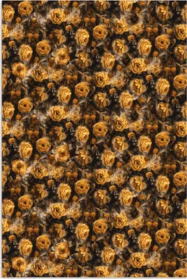 Produktbild von MuchoWow® Poster Blumen - Rosen - Aquarell 120x180 cm - Kunstposter