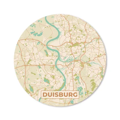 Produktbild von MuchoWow® Mauspad Mousepad Karte - Duisburg - Vintage - Stadtplan 50x50 cm - Mousepads - Maus Mat - Pad - Mausunterlage - Vinyl