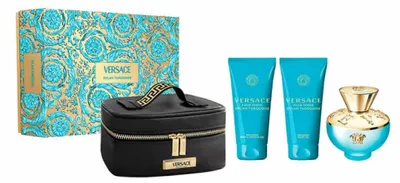 Zdjęcie produktu dla Versace Pour Femme Dylan Turquoise EDT 100 ml + SG 100 ml + BG 100 ml + kosmetyczka W