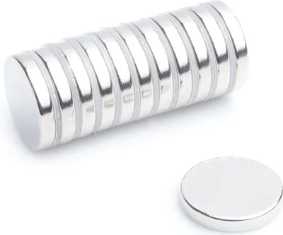 Produktbild von Neodym Magnete 18 x 3 mm 1 Stück  mm N38, Extrem stark, Magnettafeln, Kühlschränke, Whiteboards, DIY
