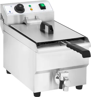 Produktbild von ROYAL Catering RCEF 10EH-1 Fritteuse, Edelstahlgehäuse, herausnehmbarer 9 l Ölbehälter, Kaltzone