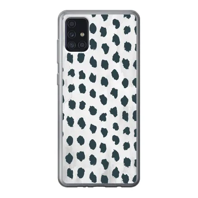 Produktbild von MuchoWow® Handyhülle Schutzhülle Hülle für Samsung Galaxy A52 5G Polka dots - Schwarz - Marmor Silikon Softcase Handy Hülle - Umschlag