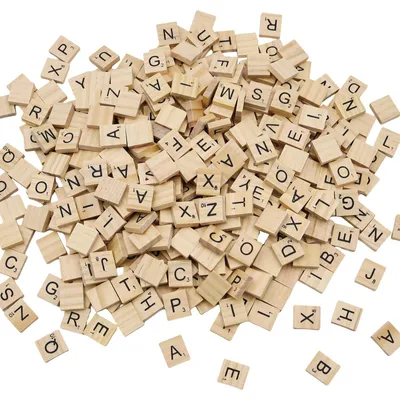 Productafbeelding van Houten Letters A tot Z - 400 stuks voor knutselen en wanddecoratie