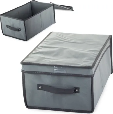 Produktbild von Verk 01321 Aufbewahrungsbox mit Klappdeckel 45x30x20cm grau