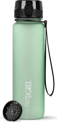 Produktbild von uberBottle softTouch Trinkflasche mit Sieb 1000ml / Kiwi Green/ 720DGREE