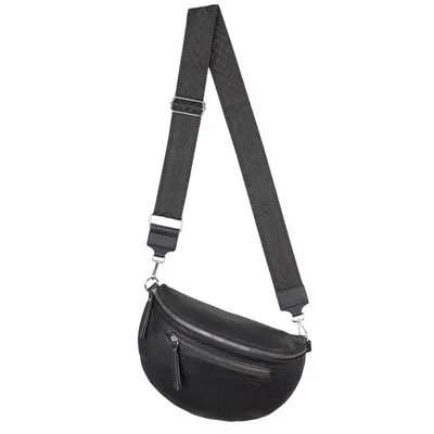 Produktbild von Bauchtasche Crossbody-Bag Umhängetasche Kunstleder Italy-Design BLACK (955)