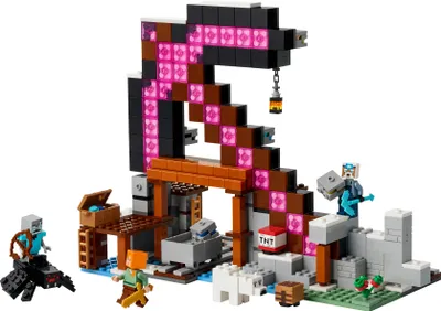 Produktbild von LEGO Minecraft Die Spitzhackenmine - Interaktives Spielzeug für Kinder - Alex, Minenarbeiter und Stray Spinnenreiter Figuren - Sammelbares Gamer Geschenk für Jungen & Mädchen ab 8 Jahren - 21277