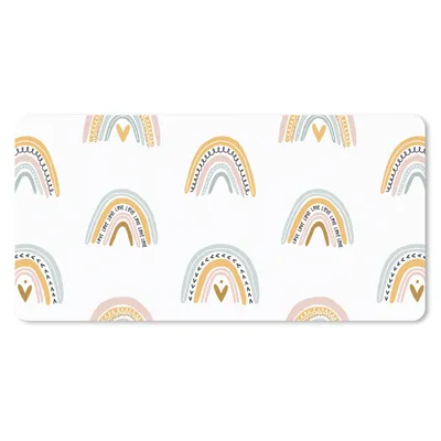 Produktbild von MuchoWow® Schreibtischunterlage Mädchen - Design - Regenbogen - Kind 80x40 cm - XXL Mauspad - Gaming Mauspad