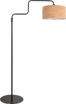 Image de Steinhauer - lampadaire - Bloeba - naturel noir - métal textile - Ø 40cm - E27 - 4347ZW