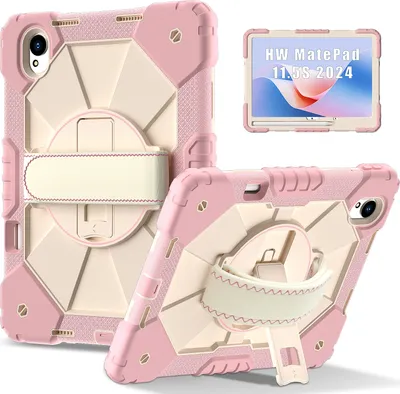 Immagine prodotto di Custodia per Huawei MatePad 11.5 S 2024, custodia per tablet con cinturino girevole a 360° e supporto Rosa
