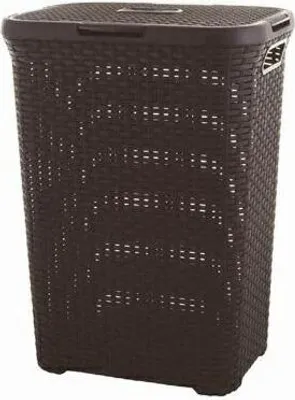 Produktbild von CURVER Wäschebox 60l in Rattan-Optik, Farbe Braun