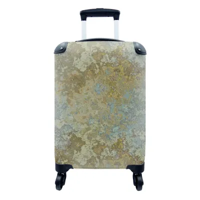 Produktbild von MuchoWow® Koffer Handgepäck Trolley Rollkoffer Kleine Reisekoffer mit 4 Rollen - Muster - Abstrakt - Farbe - Gold - Cabin Size < 55x40x23 cm & 55x40x20 cm - Fotokoffer - Kabinenkoffer - Boardgepäck - Reise-Box - Reisekoffer - Reisegepäck - Koffer mit Bild - Trolley für Kinder