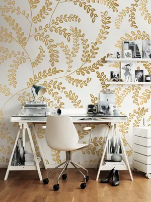 Produktbild von Coloray Fototapete 250x104 cm Vlies-Fototapete - Gold verlässt Gold.