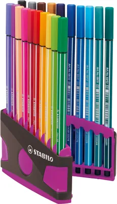 Zdjęcie produktu dla STABILO 1797088 Długopis fibrowy 68, zestaw 20 sztuk ColorParade, szary/różowy