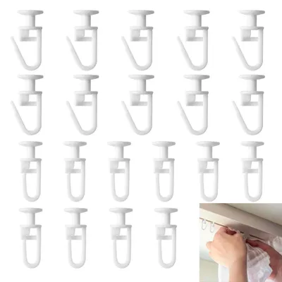 Gleitvorhanghaken 150 Stück, 10 mm, für Gardinenschienen