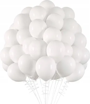 Zdjęcie produktu dla Balony Białe Matowe Urodziny Wesele Ślub Biały Balon 13 Cm Zestaw Białe 50 Szt