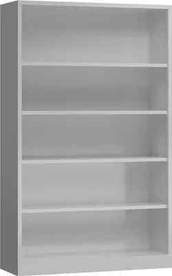 Produktbild von Bücherregal Aktenregal, 5 OH, 1945 x 1200 x 420 mm, lichtgrau