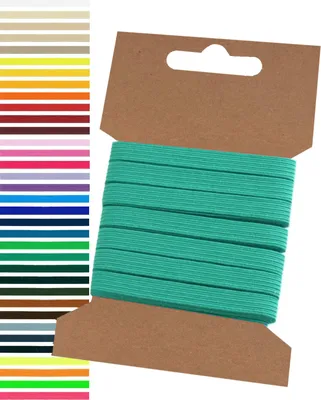 5 m Gummilitze Gummiband 6,6 mm smaragdgrün