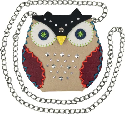 Produktbild von KLEIBER Filz-Nähset Tasche mit Nieten "Eule" braun
