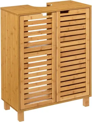 Zdjęcie produktu dla Bambusowa podstawka - Stylowa i funkcjonalna - 1 sztuka - 60 x 28 x 58 cm - Naturalny